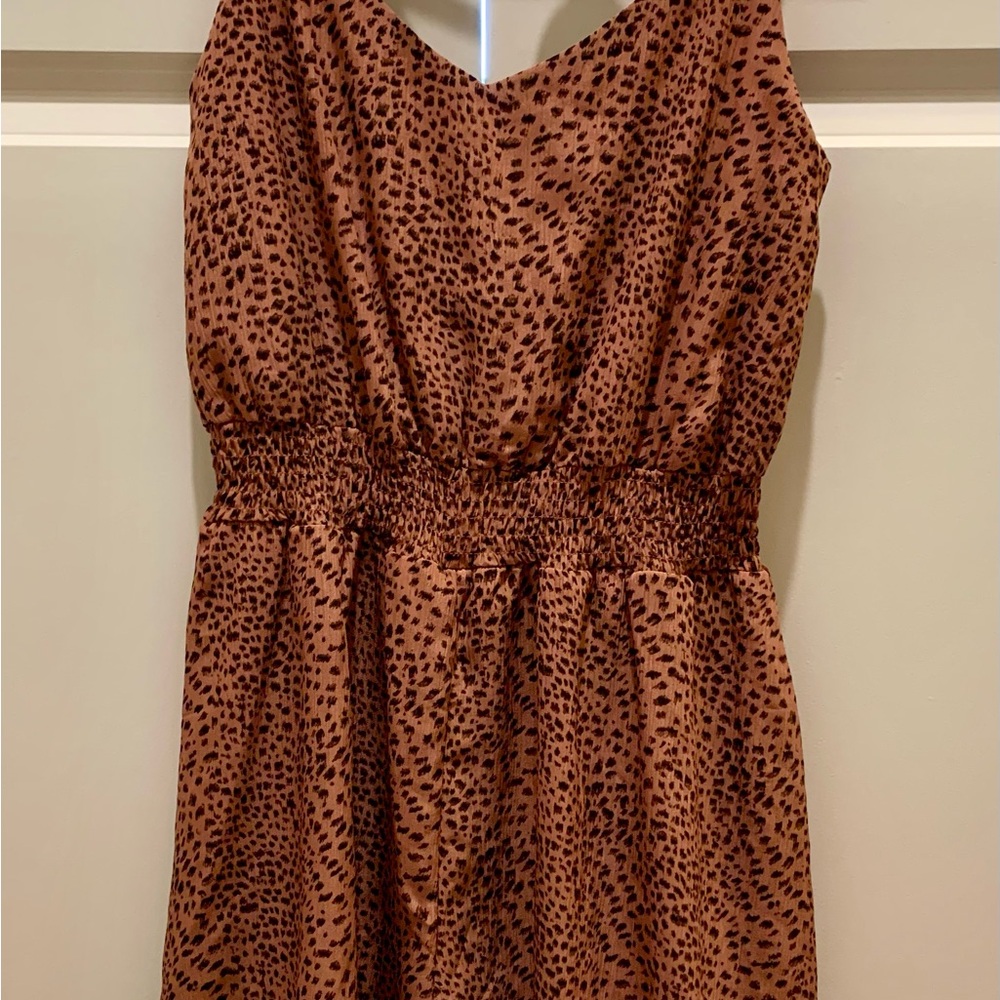 Brown Leopard Print Romper